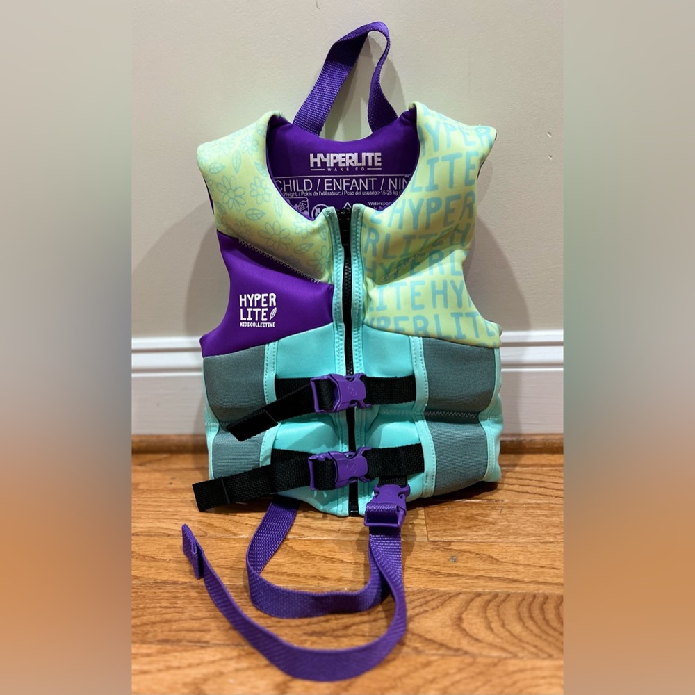 Hyperlite Kids Swim Vest - Mint and Purple